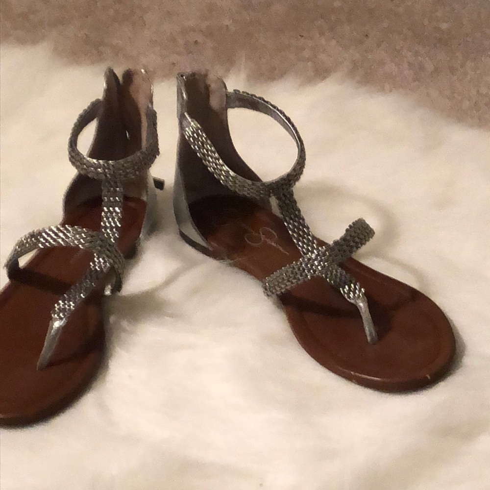 Silver sandals..Jessica Simpson fun for  summer
